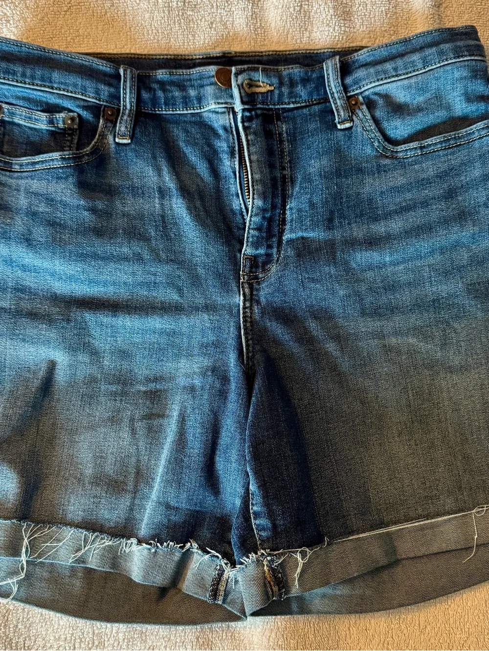 Calvin Klein Blue Denim Cutoff Shorts